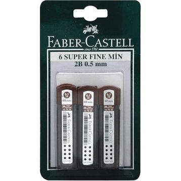 Faber Castell 127820 Süper Fine 0.5 2B 60 MM 6'LI Blister Kalem Ucu