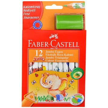 Faber Castell 12'li Jumbo Üçgen Ekolojik Boya Kalemi