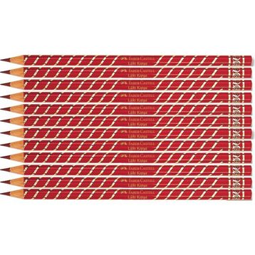 Faber Castell 12'li Kırmızı Silgili Kurşun Kalem