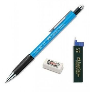 Faber Castell 1347 Versatil 0.7 Kalem Seti 3'lü Açık Mavi