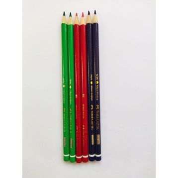 Faber Castell 1420 6 Adet 2 Yeşil 2 Kırmızı 2 Mavi Başlık Kalem Seti