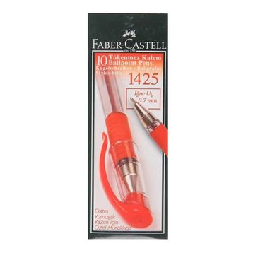 Faber-Castell 1425 0.7 mm Kırmızı 10'lu Tükenmez Kalem