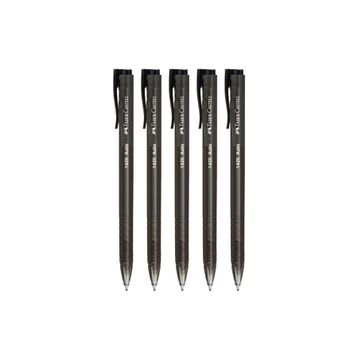 Faber Castell 1425 Auto Basmalı Siyah 5 Adet Tükenmez Kalem