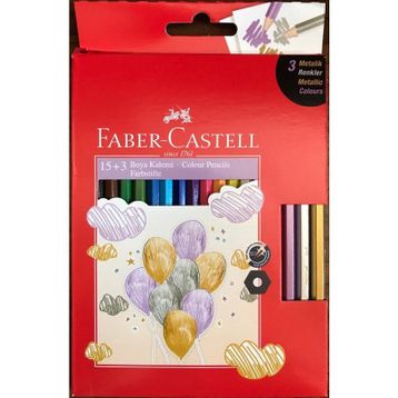 Faber Castell 15+3 Kuru Boya Kalemi