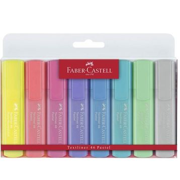 Faber Castell 1546 8 li Şeffaf Gövde Textliner Fosforlu Kalem