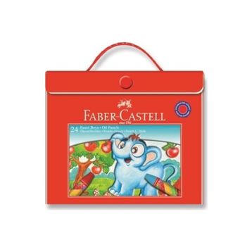 Faber Castell 24 Renk Plastik Çantalı Pastel Boya