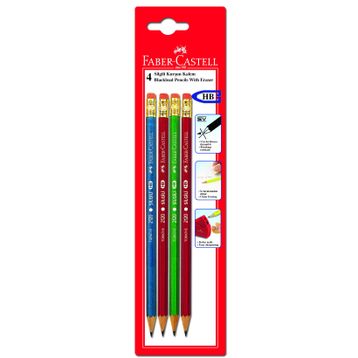 Faber-Castell 4'lü Style Silgili Kurşun Kalem
