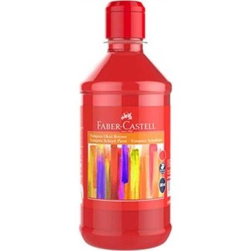 Faber Castell 500 ml Tempera Kırmızı Okul Boyası
