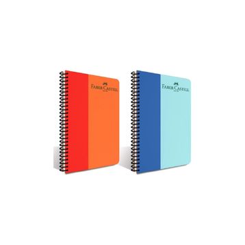 Faber Castell 5075000136 Bicolor Spiralli 140 Yaprak Çizgili Plastik Kapak Defter