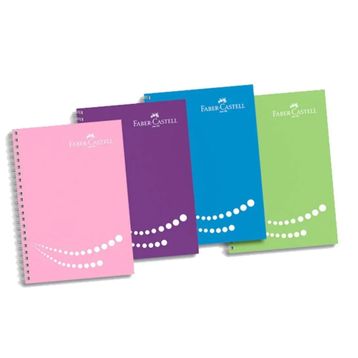 Faber Castell 5075400151000 4 Bölüm Renkli Kenar 100 Yaprak Çizgili Ayraçlı Defter