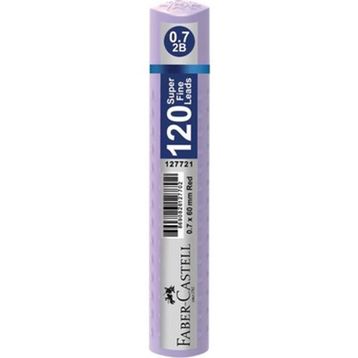 Faber Castell 5090127738000 Grip Tüp Pastel Mor Min 0.7 2b 60mm 120'li Kalem Ucu
