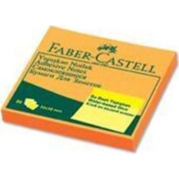 Faber Castell 50x50 Yapışkanlı Fosforlu Turuncu Not Kağıdı