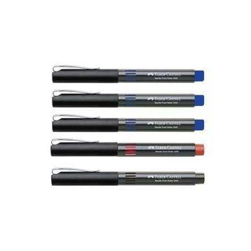 Faber Castell 5405 0.5 mm İğne Uçlu 3 Mavi 1 Kırmızı 1 Siyah Roller Kalem