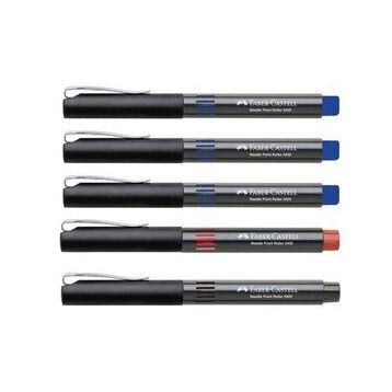 Faber Castell 5405 0.5 mm İğne Uçlu 3 Mavi 1 Kırmızı 1 Siyah Roller Kalem
