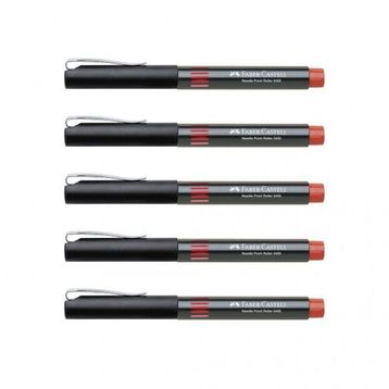 Faber Castell 5405 0.5 mm Kırmızı 5 Adet İğne Uçlu Roller Kalem