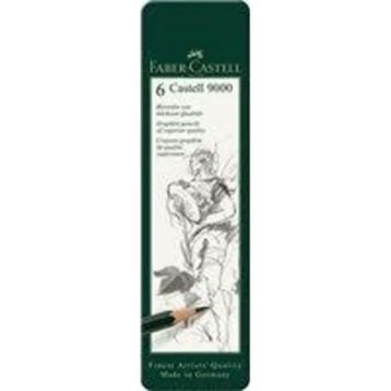 Faber Castell 6'lı Metal Kutu 9000 Seri Dereceli Kalem