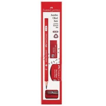 Faber Castell 8681241359571 Jumbo Seti kalem Klametraş Silgi Okul Kalemi