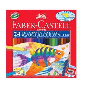 Faber-Castell Aquarel 24 Renk Sulu Kuru Boya Kalemi