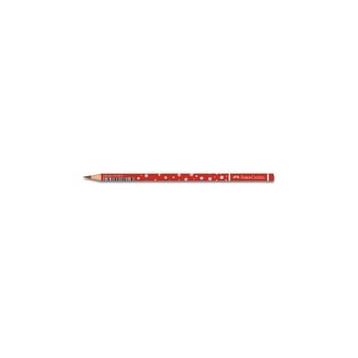 Faber Castell Başlık Yıldız Desenli Silgili Kırmızı Kurşun Kalem