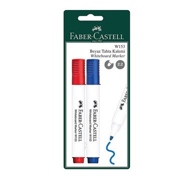 Faber Castell BLS 2020 W153 Beyaz 2'li Mavi Kırmızı Tahta Kalemi