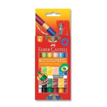 Faber Castell Çift Taraflı 12 Renk Mum Boya