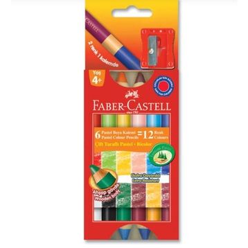 Faber Castell Çift Taraflı 12 Renk Mum Boya
