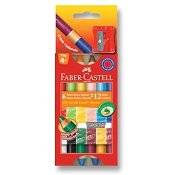 Faber Castell Çift Taraflı 12 Renk Mum Boya