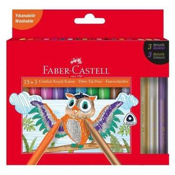 Faber Castell Comfort 15+3 Metalik Keçeli Kalem