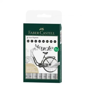 Faber Castell Ecco Pigment 8'li Teknik Çizim Kalemi