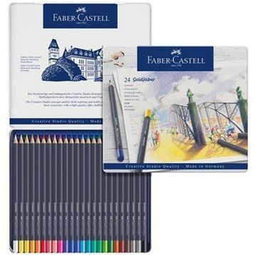 Faber Castell Goldfaber 24 Renk Kuru Boya Kalemi Seti