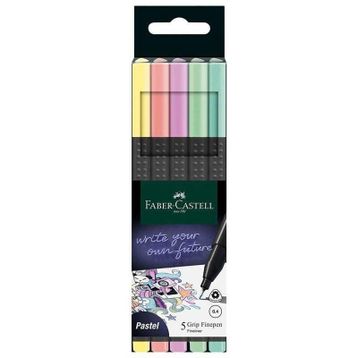 Faber Castell Grip Finepen 0.4 mm Pastel 5 Renk İnce Uçlu Kalem