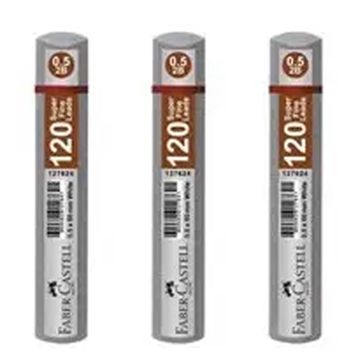 Faber Castell Grip Min 0.5 2B 60 mm 120'li 3'lü Gümüş Tüp Kalem Ucu