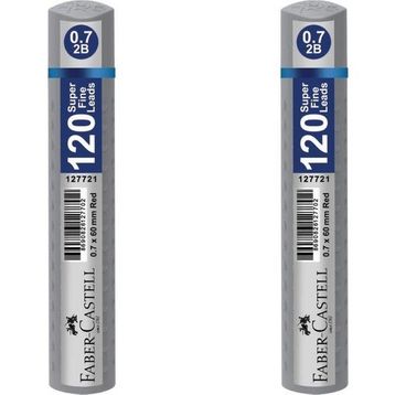 Faber Castell Grip Min 0.7 2B 60 MM 120'li Gümüş 2Lİ Kalem Ucu