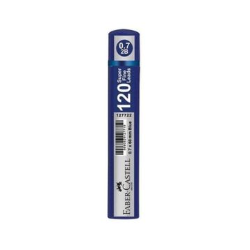 Faber Castell Grip Super Fine Lead 2B 120'li 60 mm 0.7 mm Mavi Kalem Ucu