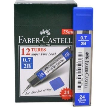 Faber Castell Grip Super Fine Lead 2B 120'li 60 mm 0.7 mm Mavi Kalem Ucu