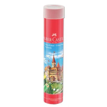 Faber Castell HBCV00002R4PQX Metal Tüpte Tam Boy 12 Renk Kuru Boya Kalemi