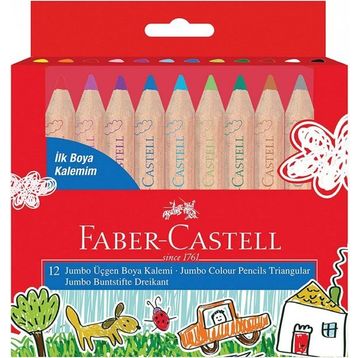 Faber Castell Jumbo İlk Boya Kalemim Yarım Boy Kuru Boya