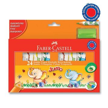 Faber-Castell Jumbo Üçgen Ekolojik 24'lü Kuru Boya Kalemi