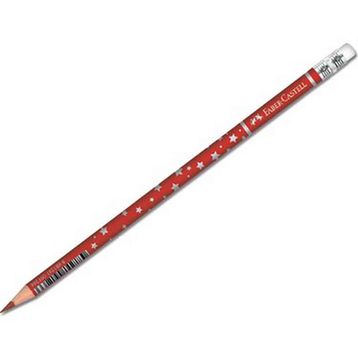 Faber-Castell Kurşun Kalem Başlık Yıldız Silgili Kırmızı 12'li Kurşun Kalem