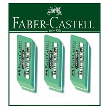 Faber Castell Latex-Free 3 Adet Yeşil Silgi