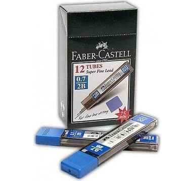 Faber Castell Min Süper Fine Lead 5090 127720 2B 75 mm 0.7 mm X 12 Tüp Kalem Ucu