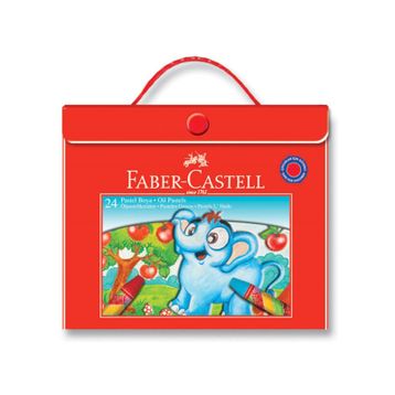 Faber Castell N11.5616 Plastik Çantalı 24 Renk Pastel Boya