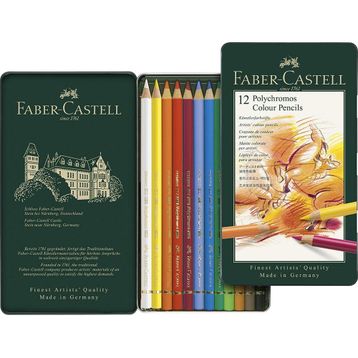 Faber-Castell Polychromos 12 Renk Kuru Boya Kalemi