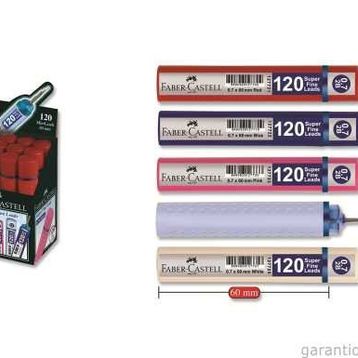 Faber-Castell Super Fine Lead 2B 120'li 60 mm 0.7 12'li Paket Uç