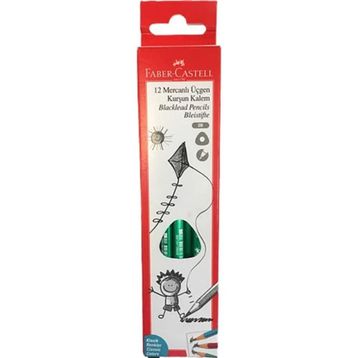 Faber Castell Üçgen Mercanlı 12'li Kurşun Kalem