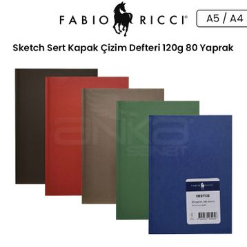 Fabio Ricci Sketch Sert Kapak 120 gr 80 Yaprak Çizim Defteri