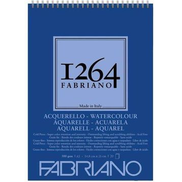 Fabriano 1264 A5 Spiralli 300 g 20 Yaprak Sulu Boya Defteri
