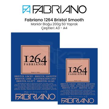 Fabriano 1264 Bristol 200 gr 50 Yaprak Marker Defteri