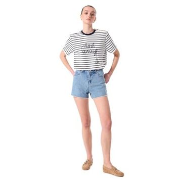 Fabrika 5003225724 Açık İndigo Kadın Normal Bel Basic Denim Şort