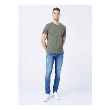 Fabrika 5156 Düşük Bel Slim Fit Düz Mavi Erkek Denim Pantolon